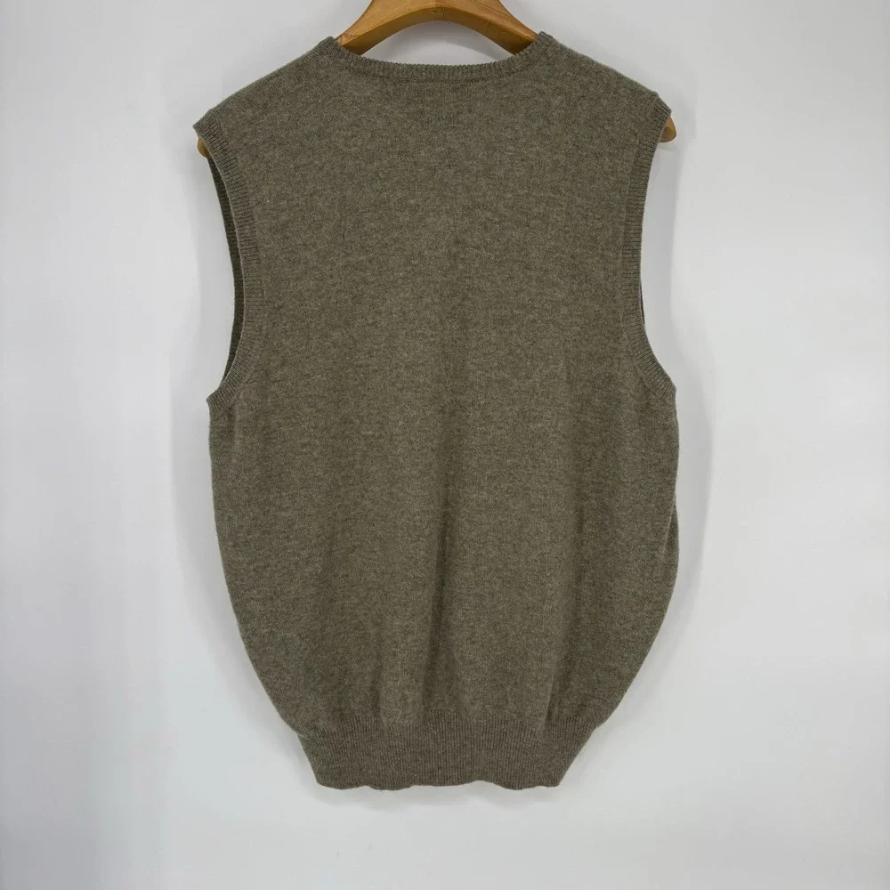 Vintage Polo Ralph Lauren Mens Sweater Vest XXL Heathered Green Lambswool Preppy